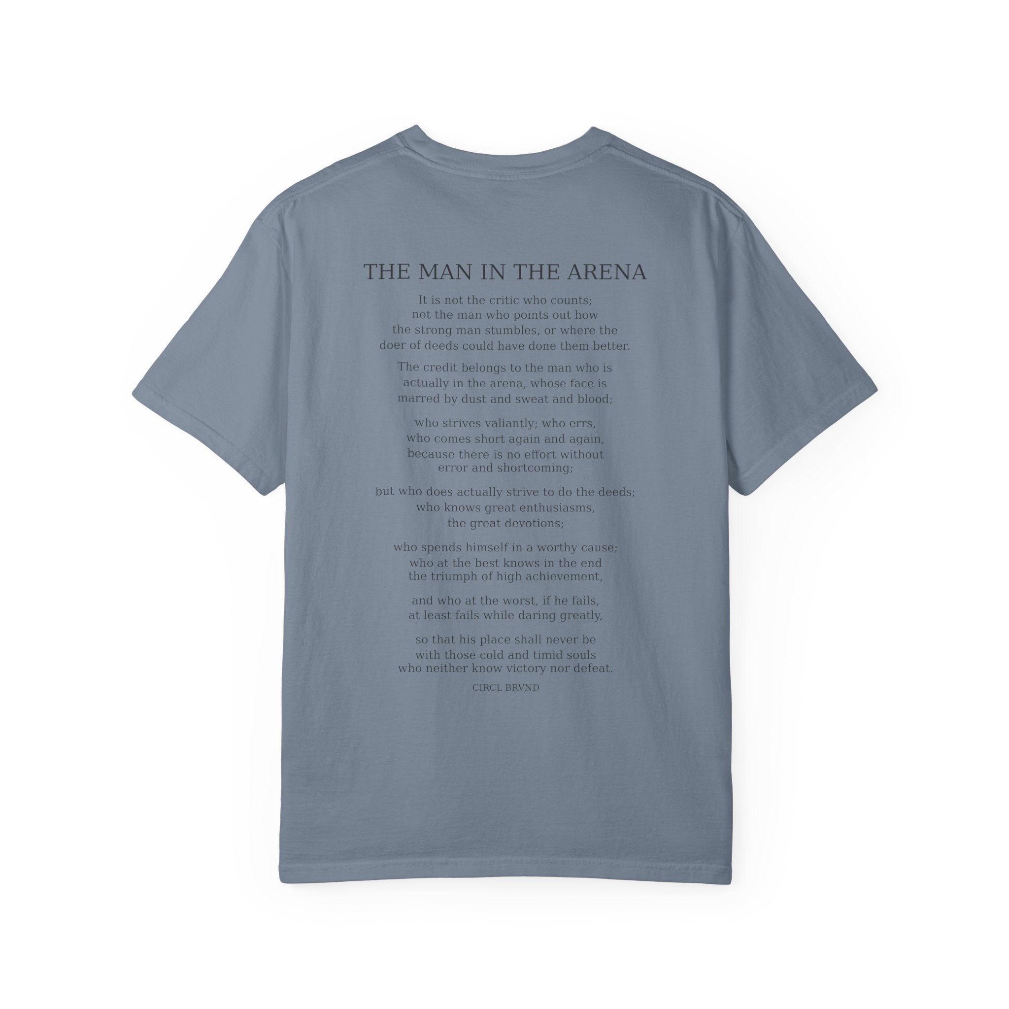 'The Man in the Arena' Graphic T-Shirt — Motivational Quote Tee