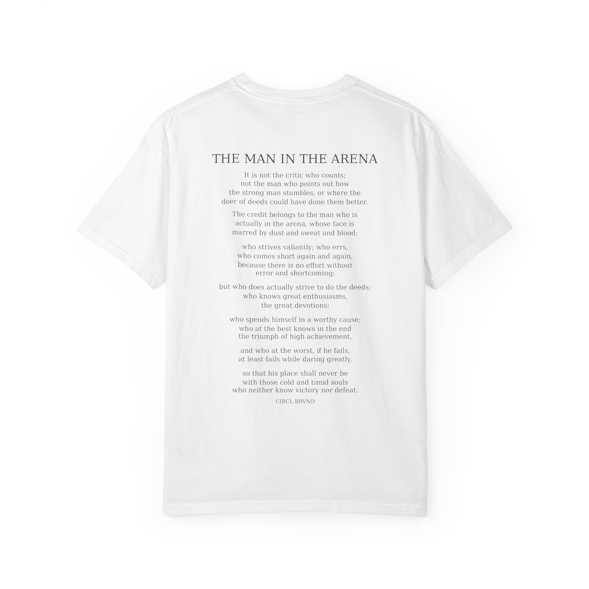 'The Man in the Arena' Graphic T-Shirt — Motivational Quote Tee